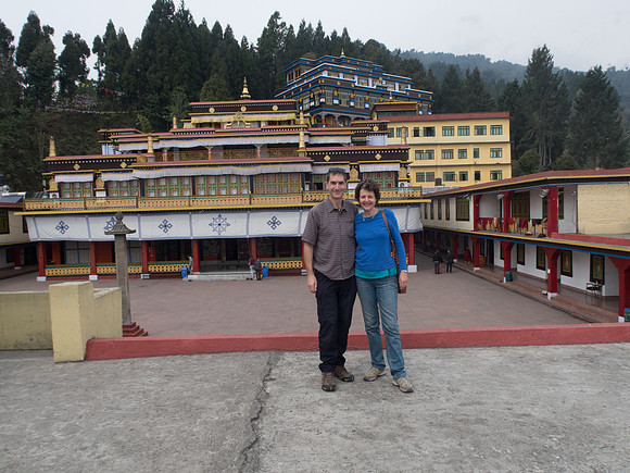 Gangtok monastery,  Jenni, Gary