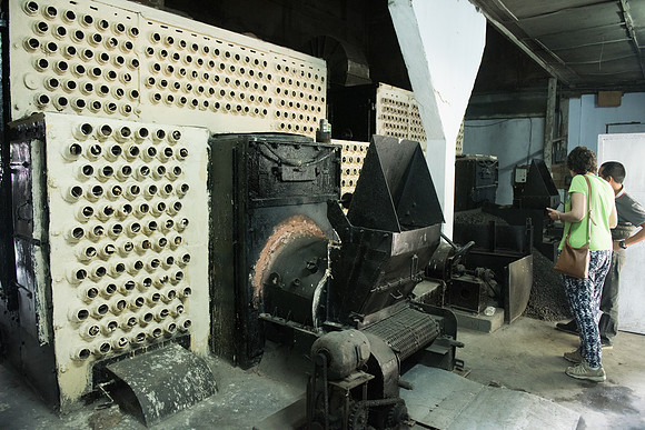 Tea factory, Darjeeling. Coal  fired heaters