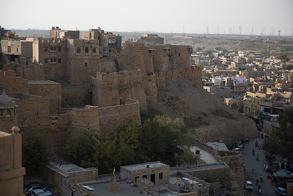 Jaiselmer Fort, from our hotel roof