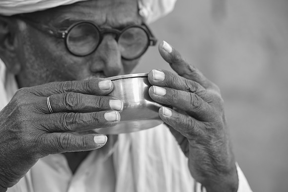 85 year old village patriarch, Rohet Garh, Rajasthan