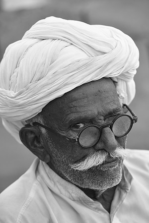85 year old village patriarch, Rohet Garh, Rajasthan