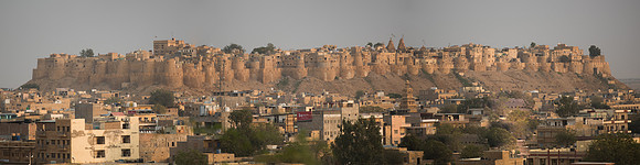 Jaiselmer Fort panorama at sunset