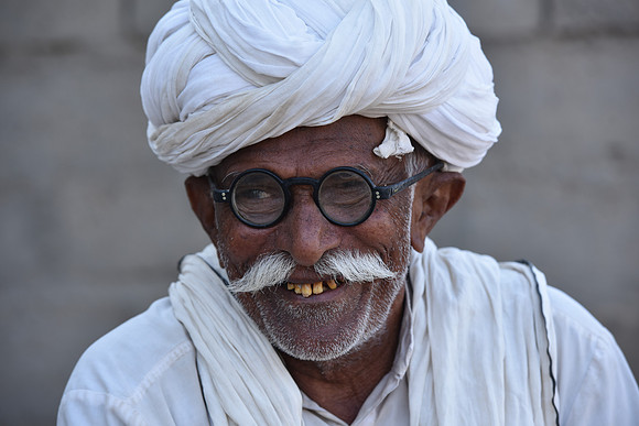 85 year old village patriarch, Rohet Garh, Rajasthan