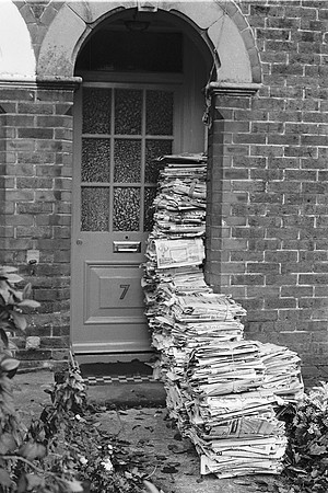 Newspaper stack