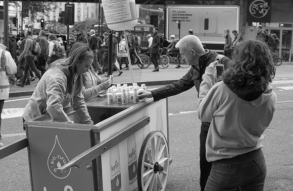 London Waterloo free yoghurt