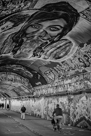 Waterloo Leake Street ceiling graffiti