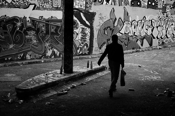 London Waterloo Leake Street silhouette