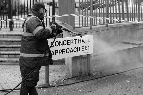 London Waterloo street cleaner