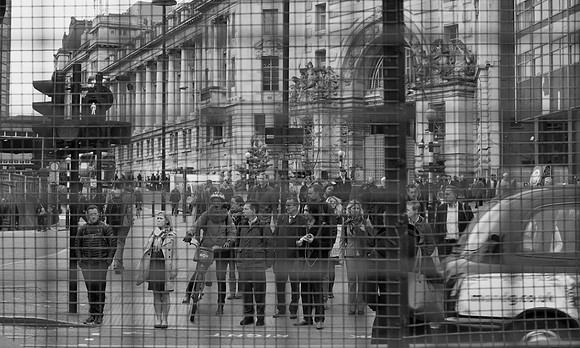 London Waterloo caged commuters