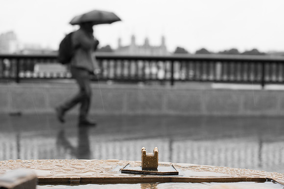 Brass model of  Tower in front of the real Tower.tif