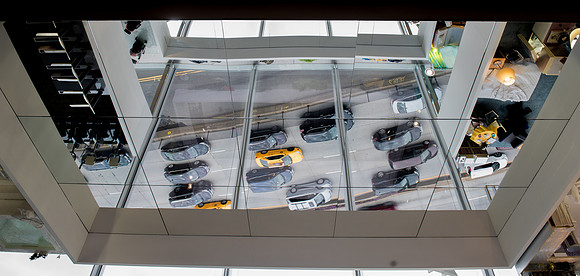 Whitney Museum traffic - A Fall of Corners by Samara Golden