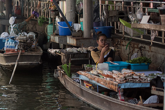 Bangkok floating market phone