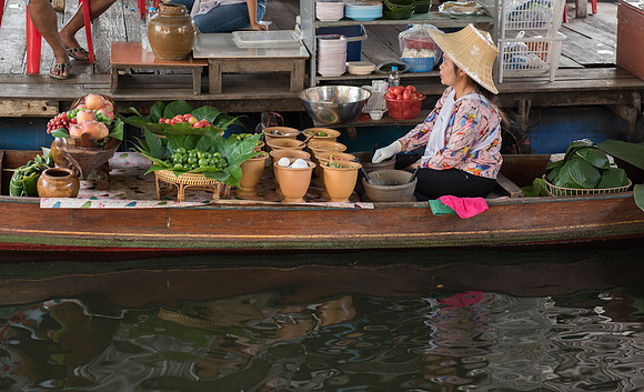 Bangkok floating market veg