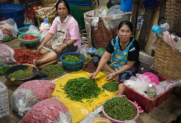 Bangkok market chillies