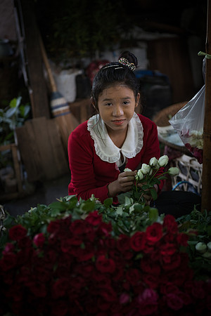 Market flower girl