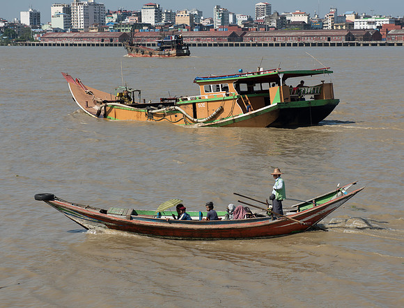 Yangon river boats