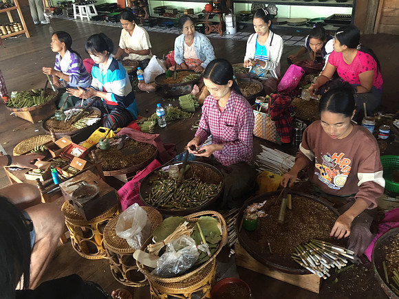 Inle Lake cheroot making