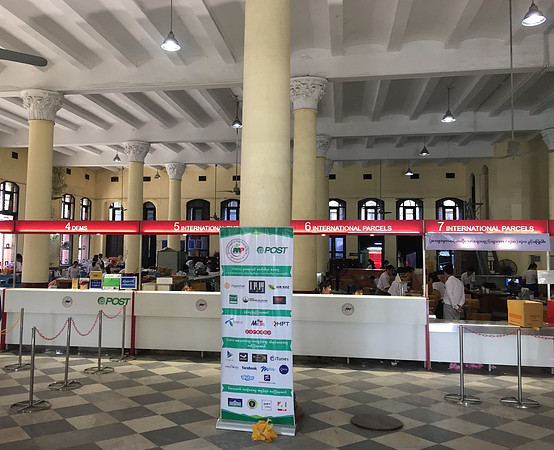 Yangon post office old scottish shipping co building