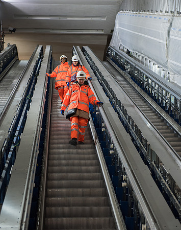 Crossrail  Jenni Shakira Liz on escalator
