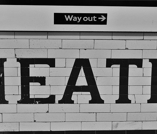 Tube names Heath Street Hampstead eat bw