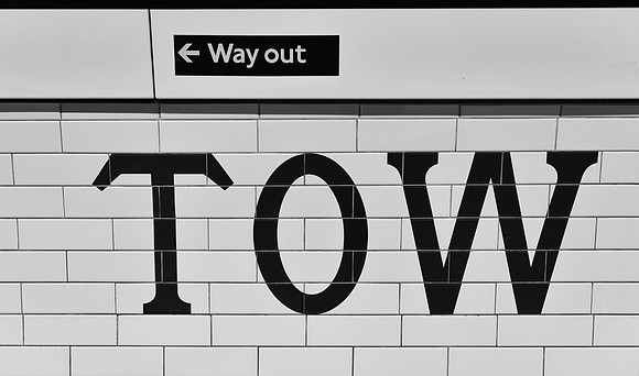 Tube names Camden Town bw