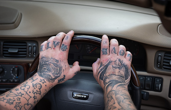 Love and hate tattoos