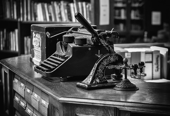 Bishopsgate library typewriter BW