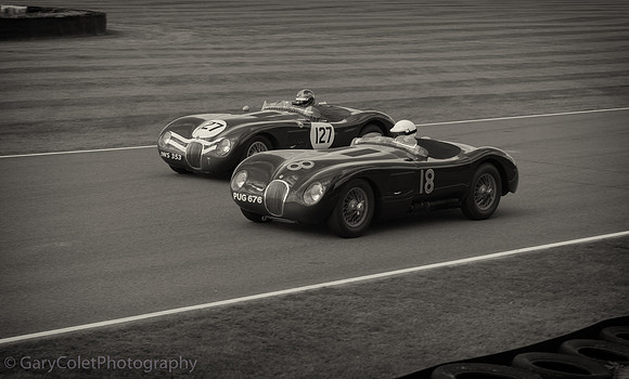 18 Goodwood Revival lancias bw