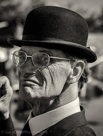18 Goodwood Revival bowler hat bw