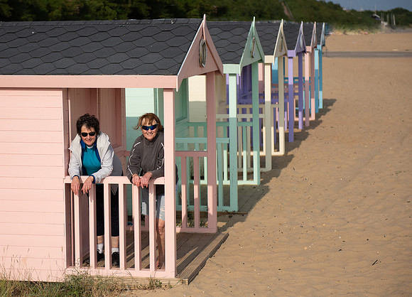 colourful beach huts sue jenni
