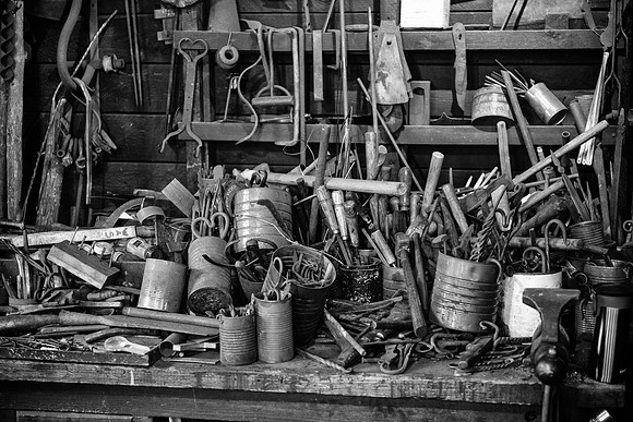 Mystic Seaport blacksmith's bench