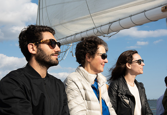 Ryan Sarah and Jenni on Schooner Argia