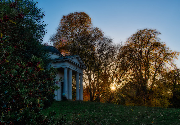 Kew temple sunset