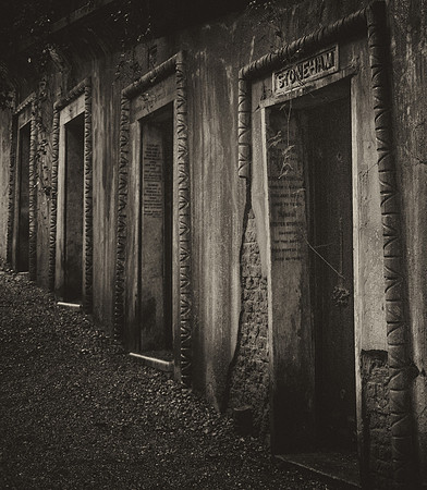 Highgate cemetery bw vaults