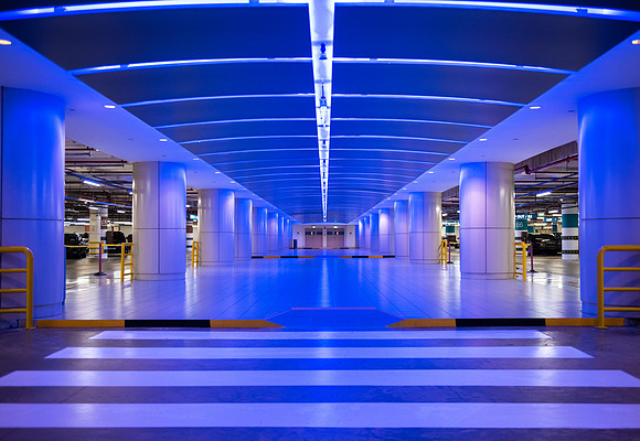 Singapore carpark blue