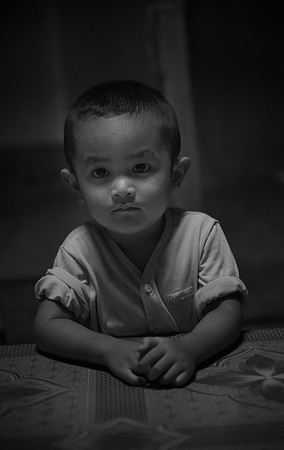 Mengkak Iban child 1 bw