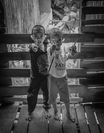 Mengkak Iban kids bw