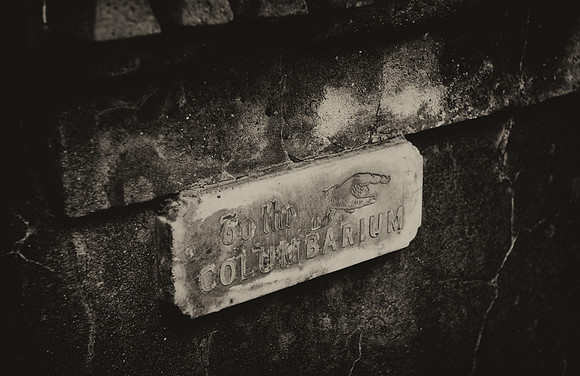 Highgate cemetery Columbarium bw 9