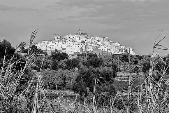 Ostuni city bw