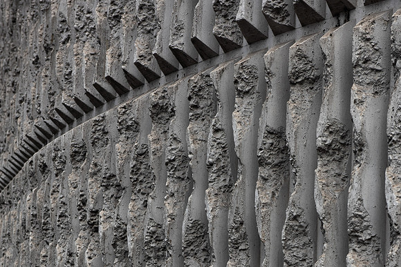 Minories concrete wall