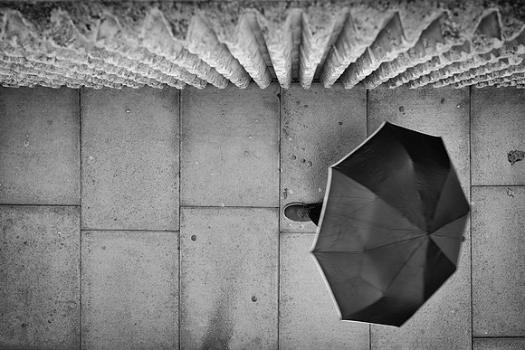 Minories wall umbrella bw