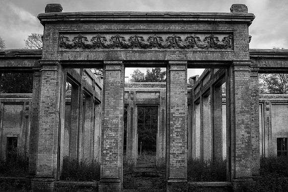 Panshanger orangery portico bw