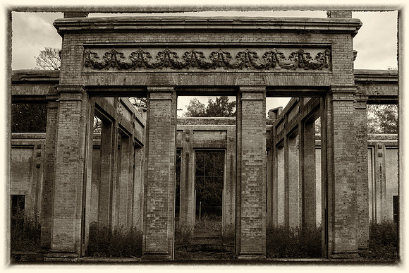 Panshanger orangery portico sepia