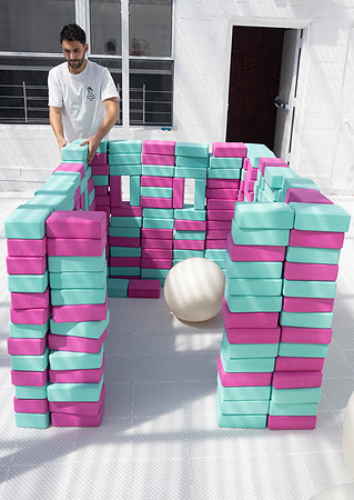Ryan buiilds rubber brick house