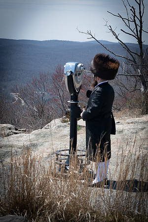 Bear Mountain Chasid and telescope