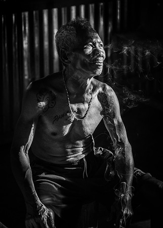 Iban tribesman, Sabah, Borneo