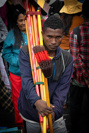Atananarivo market brooms