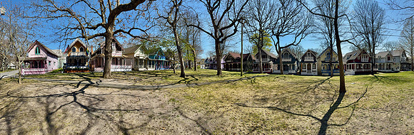 Edgartown gingerbread houses panorama