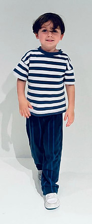 Felix in stripy top